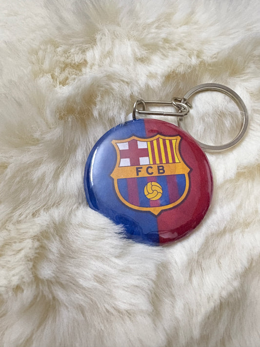 FC Barcelona Keychain – Classic Button (44mm)