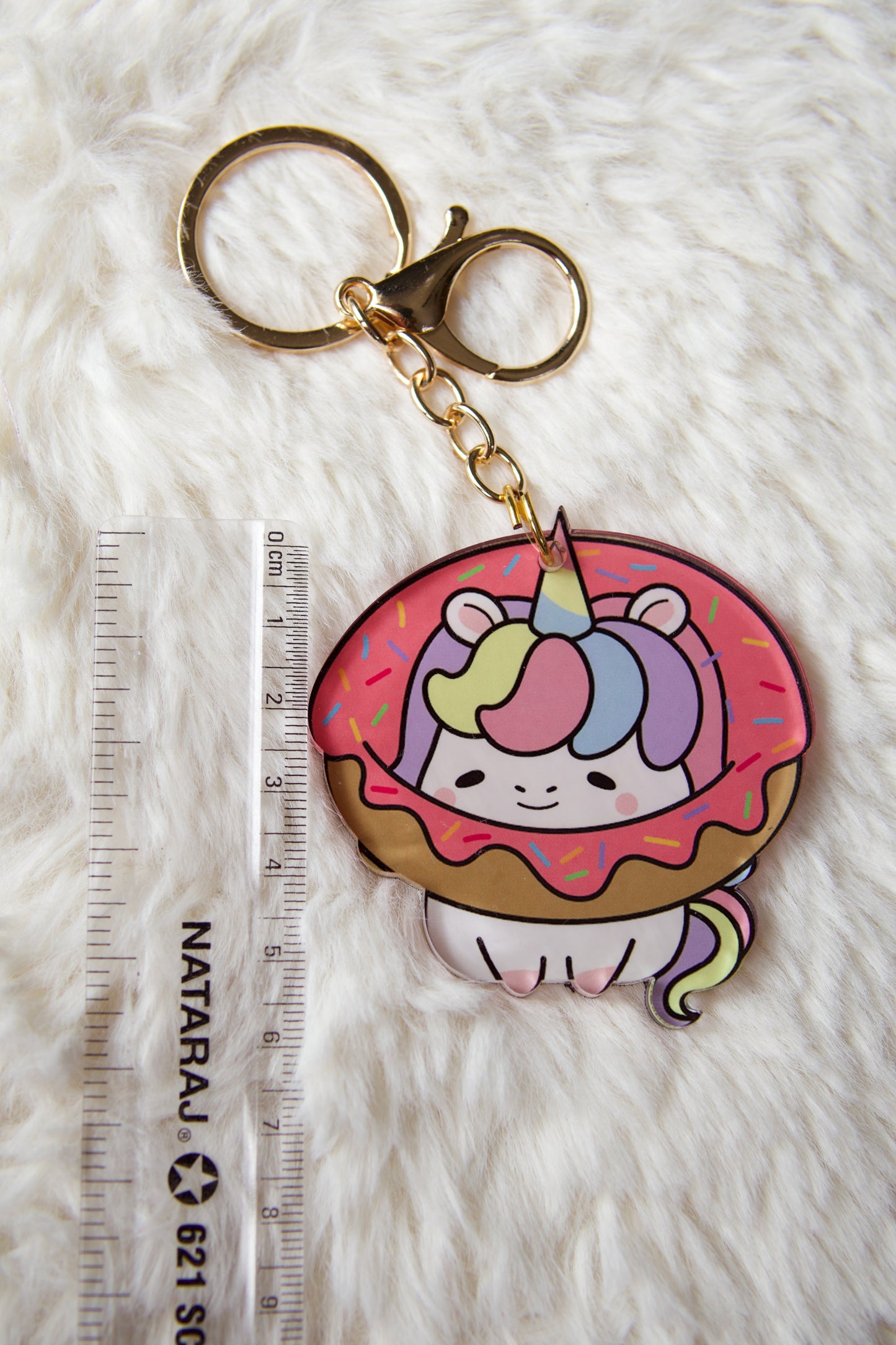 Unicorn Donut Premium Acrylic Keychain