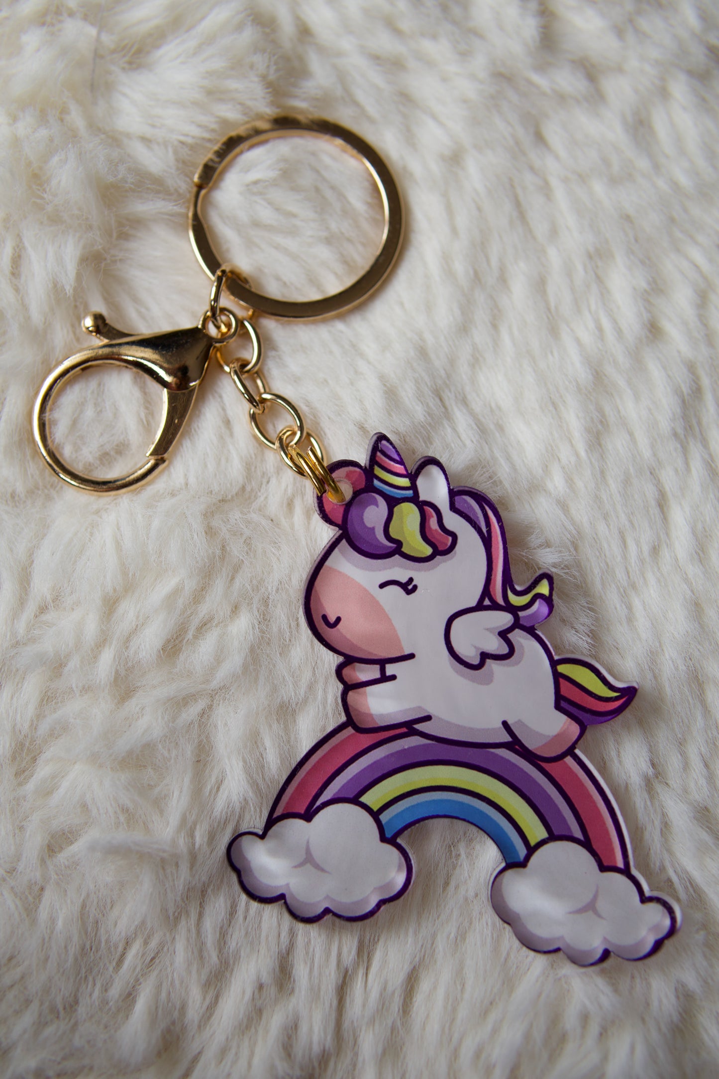 Unicorn Rainbow Premium Acrylic Keychain
