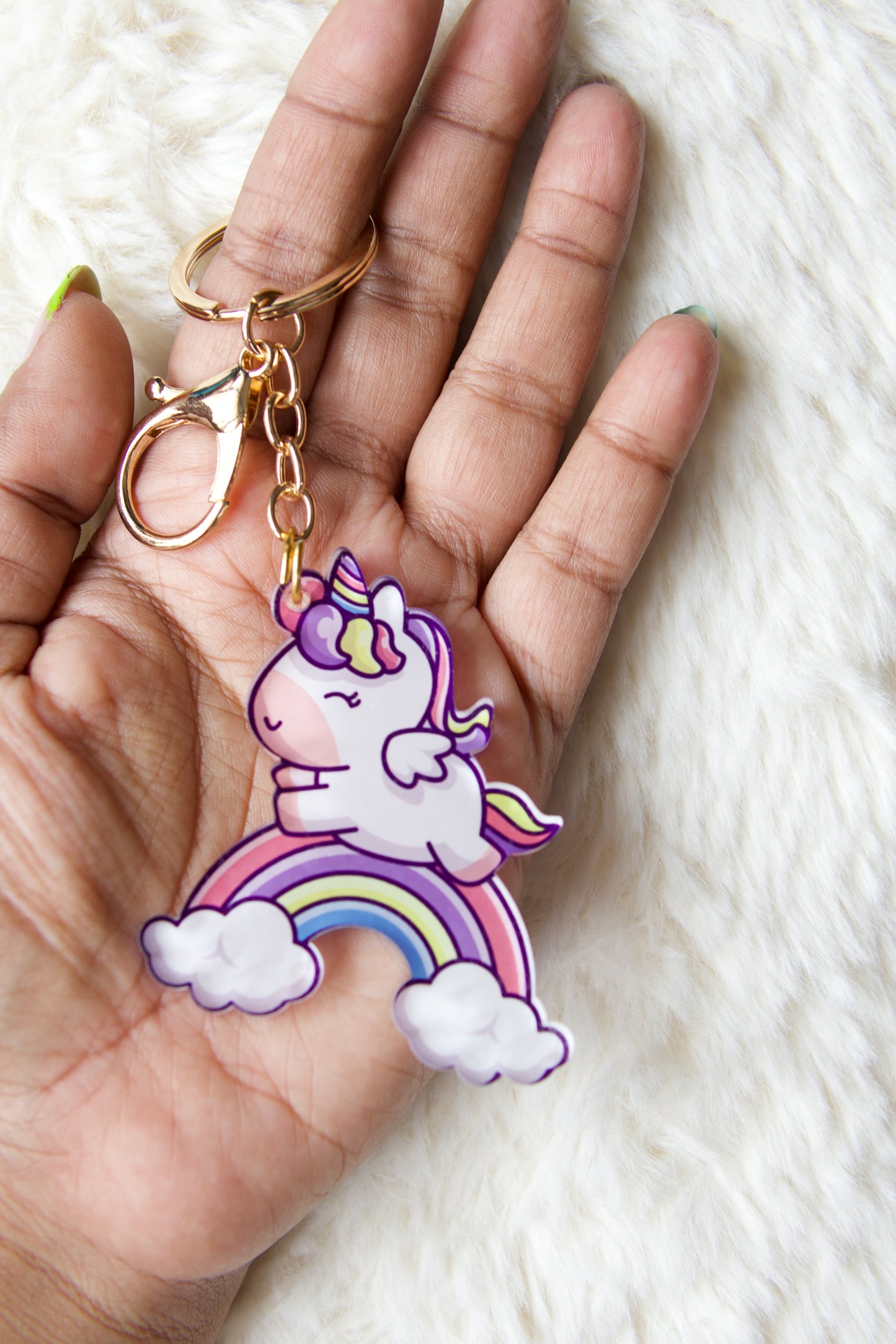 Unicorn Rainbow Premium Acrylic Keychain