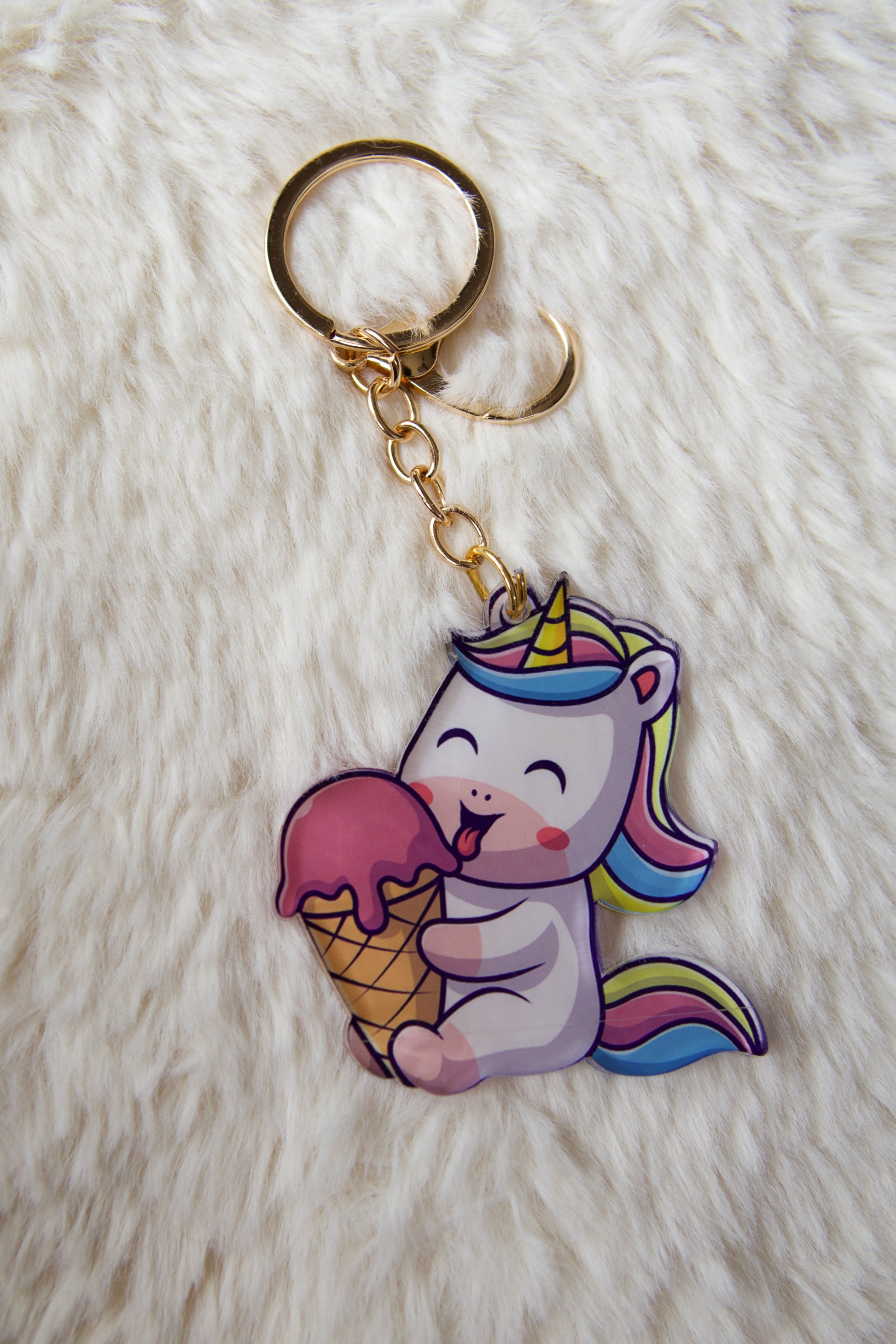 Unicorn Icecream Premium Acrylic Keychain